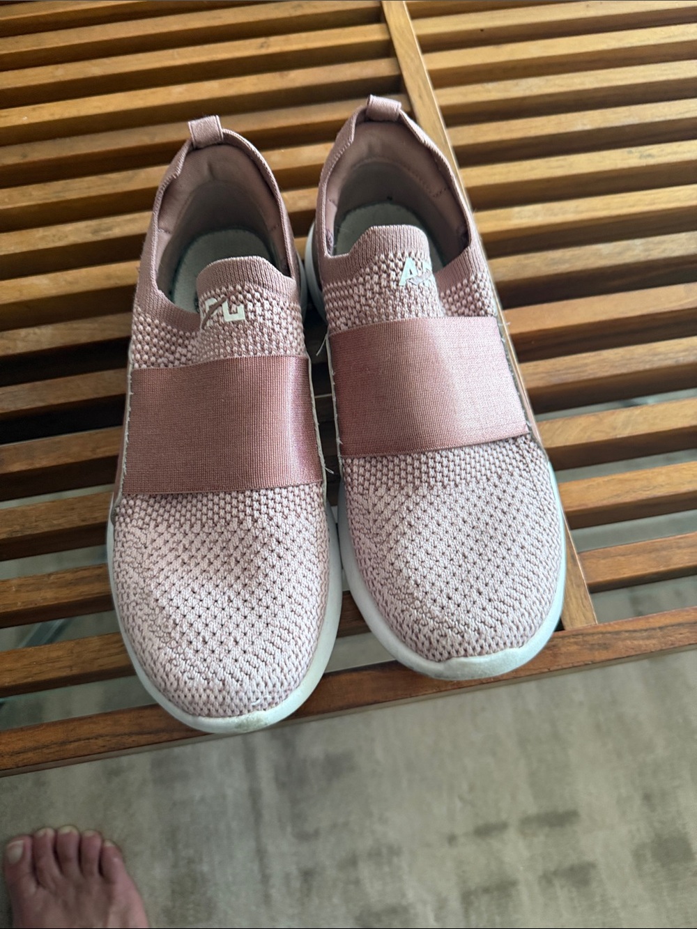 APL Women's Slip-On Knit Sneakers in Dusty Rose